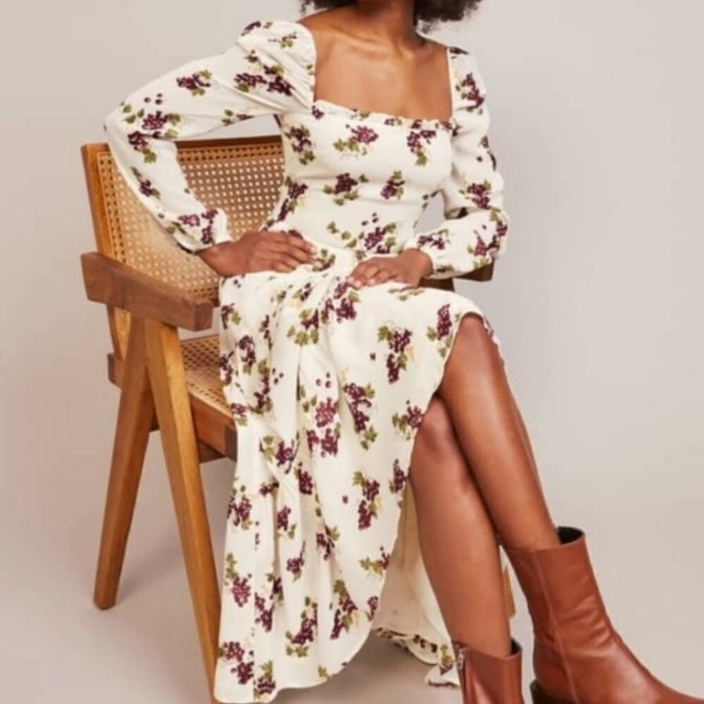Reformation Kellie Maxi Midi Dress Grapevine Size XS US 0